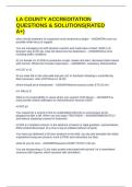 LA COUNTY ACCREDITATION QUESTIONS & SOLUTIONS&lpar;RATED A&plus;&rpar;