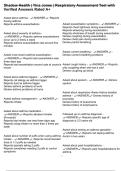 Shadow Health &vert; Tina Jones &vert; Respiratory Assessment Test with Verified Answers Rated A&plus;
