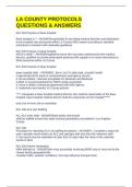 LA COUNTY PROTOCOLS QUESTIONS & ANSWERS