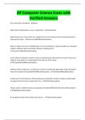 AP Computer Science Exam with Verified Answers
