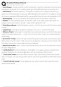 IB Global Politics &lpar;Power&rpar; Exam Questions and Answers 100&percnt; Pass &vert; Verified and Updated 