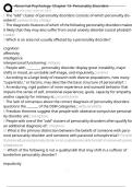 Abnormal Psychology- Chapter 13- Personality Disorders Exam Questions and Answers 100&percnt; Pass &vert; Verified and Updated 
