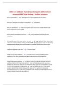 CBNS 121 Midterm Exam &vert; Questions with 100&percnt; Correct Answers 2025&sol;2026 Update &vert; Verified Solutions