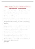 CBNS 121 Final Exam &vert; Questions with 100&percnt; Correct Answers 2025&sol;2026 Update &vert; Verified Solutions