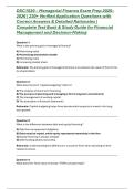 DSC1520 &ndash; Managerial Finance Exam Prep 2025&ndash;2026 &vert; 230&plus; Verified Application Questions with Correct Answers & Detailed Rationales &vert; Complete Test Bank & Study Guide for Financial Management and Decision-Making
