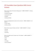 STC Foundation Exam Questions With Correct Answers