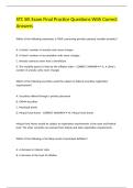 STC SIE Exam Final Practice Questions With Correct Answers