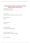 BUNDLE FOR CSD 444 EXAM  &vert; Questions with CORRECT Answers 2025&sol;2026 UPDATE &vert; Verified Solutions