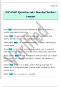 IEC 62443 Questions with Detailed Verified  Answers