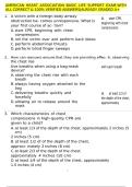 AMERICAN HEART ASSOCIATION BASIC LIFE SUPPORT EXAM WITH ALL CORRECT & 100&percnt; VERIFIED ANSWERS&vert;ALREADY GRADED A&plus;