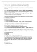 PSYC 1001 EXAM 1 QUESTIONS & ANSWERS