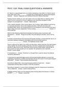 PSYC 1001 FINAL EXAM QUESTIONS & ANSWERS