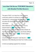 Less than Full Access TCIC&sol;NCIC Questions  with Detailed Verified Answers 