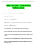 BCOR 2201 Exam 1 Questions with Verified Answers