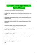 BCOR 2201 Exam 2 Questions with Verified Answers