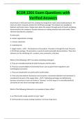BCOR 2201 Exam Questions with Verified Answers