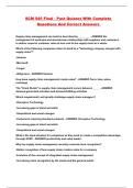 SCM 545 Final - Past Quizzes With Complete Questions And Correct Answers 