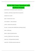 BCOR 2201 Exam Questions with Verified Answers