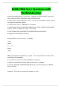 BCOR 2201 Exam Questions with Verified Answers