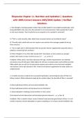 Eliopoulos Chapter 11- Nutrition and Hydration &vert; Questions with 100&percnt; Correct Answers 2025&sol;2026 Update &vert; Verified Solutions