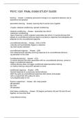 PSYC 1001 FINAL EXAM STUDY GUIDE