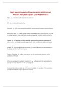 GACE Special Education &vert; Questions with 100&percnt; Correct Answers 2025&sol;2026 Update &vert; Verified Solutions