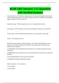 BCOR 2201 Sessions 7-11 Questions with Verified Answers