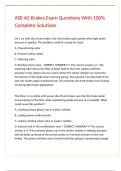 ASE A5 Brakes Exam Questions With 100- Complete Solutions 