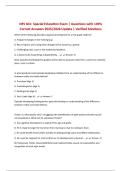 NES 601&colon; Special Education Exam &vert; Questions with 100&percnt; Correct Answers 2025&sol;2026 Update &vert; Verified Solutions