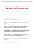 NES Test Special Education &lpar;NT601&rpar; &vert; Questions with 100&percnt; Correct Answers 2025&sol;2026 Update &vert; Verified Solutions