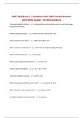 NMT 3210 Exam 2 &vert; Questions with 100&percnt; Correct Answers 2025&sol;2026 Update &vert; Verified Solutions