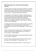 RTE Positioning 2 Test 4 Questions With Complete Solutions