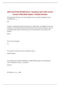 BUNDLE FOR NMT 3210 EXAM  &vert; Questions with CORRECT Answers 2025&sol;2026 UPDATE &vert; Verified Solutions