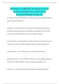 Dynamics of Health Care Rutgers Exam Guide with Questions and Correct Answers&sol;Already Grade A&plus;