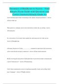 Dynamics of Healthcare in Society - Final Rutgers Exam Guide with Questions and Correct Answers&sol;Already Grade A&plus;