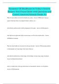 Dynamics Of Healthcare In Today's Society Rutgers Test Exam Guide with Questions and Correct Answers&sol;Already Grade A&plus;