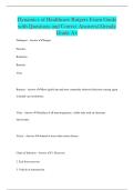 Dynamics of Healthcare Rutgers Exam Guide with Questions and Correct Answers&sol;Already Grade A&plus;
