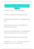 Dynamics of Healthcare Rutgers Exam Guide with Questions and Correct Answers&sol;Already Grade A&plus;