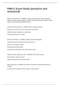 PMH-C Exam Study Questions and Answers