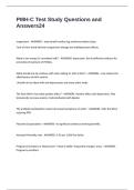 PMH-C Test Study Questions and Answers