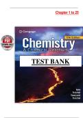 Test Bank for Chemistry & Chemical Reactivity &lpar;11th Edition&rpar; by Kotz&comma; Treichel&comma; Townsend & Treichel &ndash; Chapters 1 to 25 &lpar;Complete & Verified&rpar;