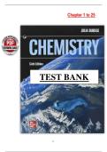 Test Bank for Chemistry &lpar;6th Edition&rpar; by Julia Burdge &ndash; Chapters 1 to 25 &lpar;Complete & Verified&rpar;
