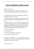 AOTA CERTIFICATION EXAM QUESTIONS AND ANSWERS 2025