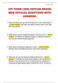 CPI THIRD &lpar;3RD&rpar; EDITION BRAND  NEW OFFICIAL QUESTIONS WITH  ANSWERS&period;