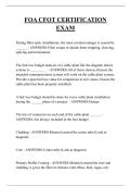 FOA CFOT CERTIFICATION EXAM QUESTIONS AND ANSWERS 2025