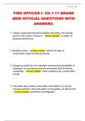 FIRE OFFICER I- CH 1-11 BRAND  NEW OFFICIAL QUESTIONS WITH  ANSWERS&period;