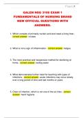 GALEN NSG 3100 EXAM 1  FUNDAMENTALS OF NURSING BRAND  NEW OFFICIAL QUESTIONS WITH  ANSWERS&period; 