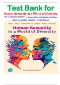 Test Bank for Human Sexuality in a World of Diversity&comma; 7th Canadian Edition by Spencer Rathus&comma; Jeffrey Nevid&comma; Lois Fichner-Rathus&comma; Lisa Hamilton&comma; Alex McKay and Robin Milhausen