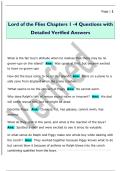 lord of the flies  Questions with  Detailed Verified Answers