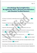 microbiology final straighterline&comma;  Straighterline Micro 250 final prep Questions  with Detailed Verified Answers